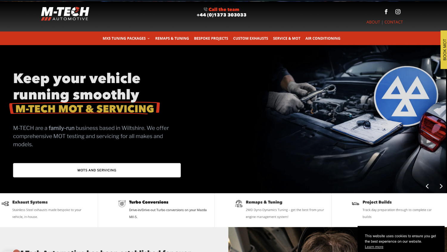 M-Tech Automotive website