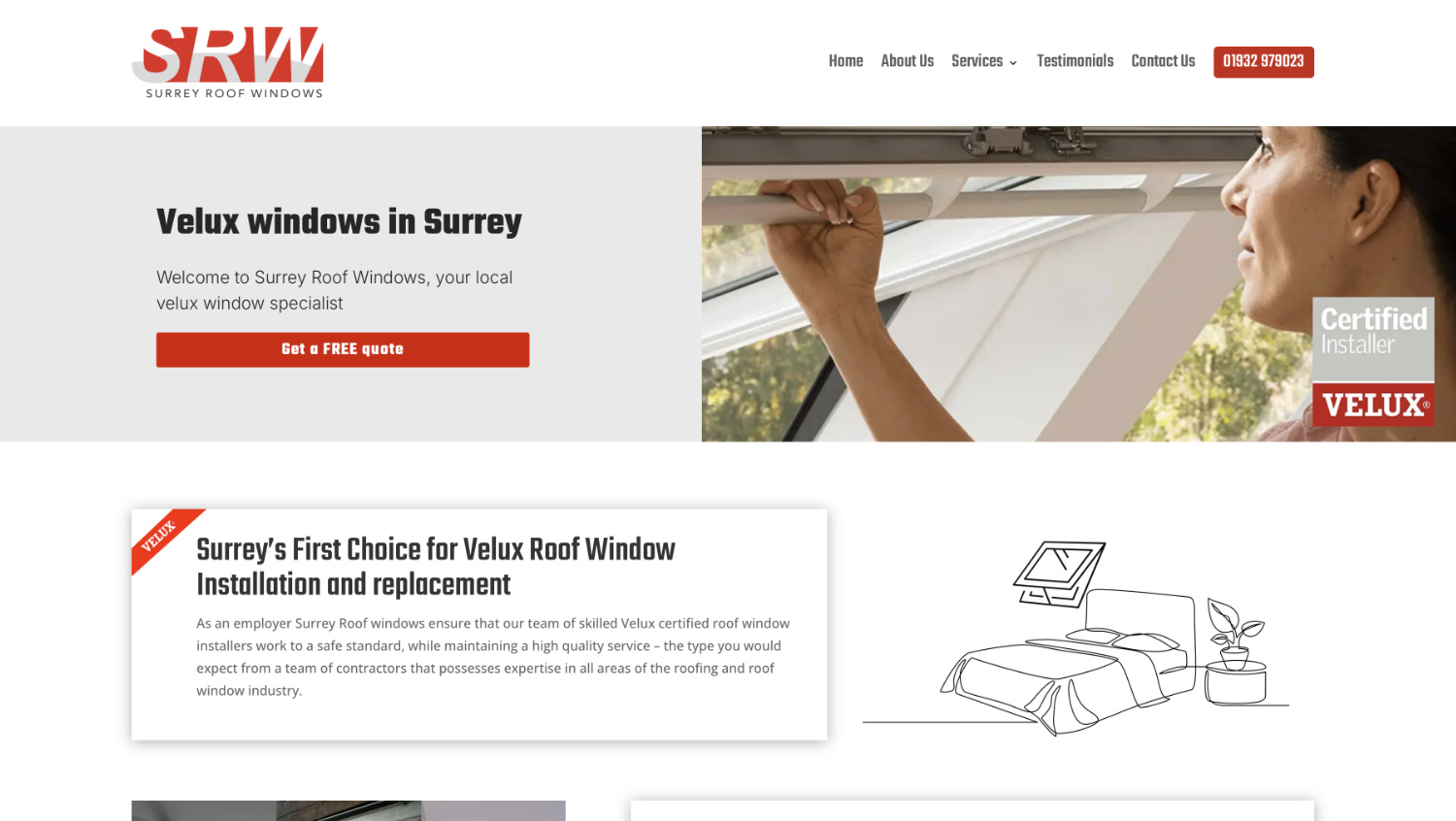Surrey Roof Windows website